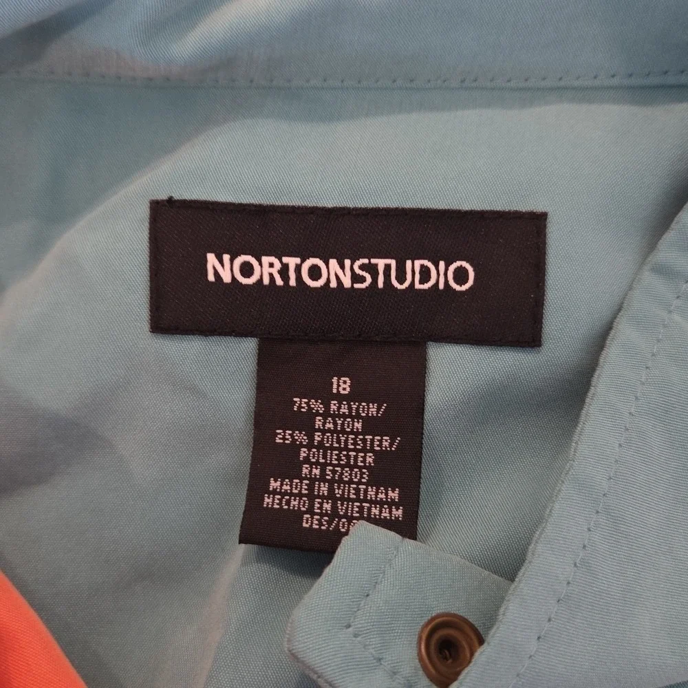NORTONSTUDIO‎ Women's Bundle Orange and Teal Bomber Jacket Zip Front Size 18